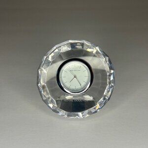 Royal Doulton London 1815 Radiance Mantle Round Clock Optical Glass